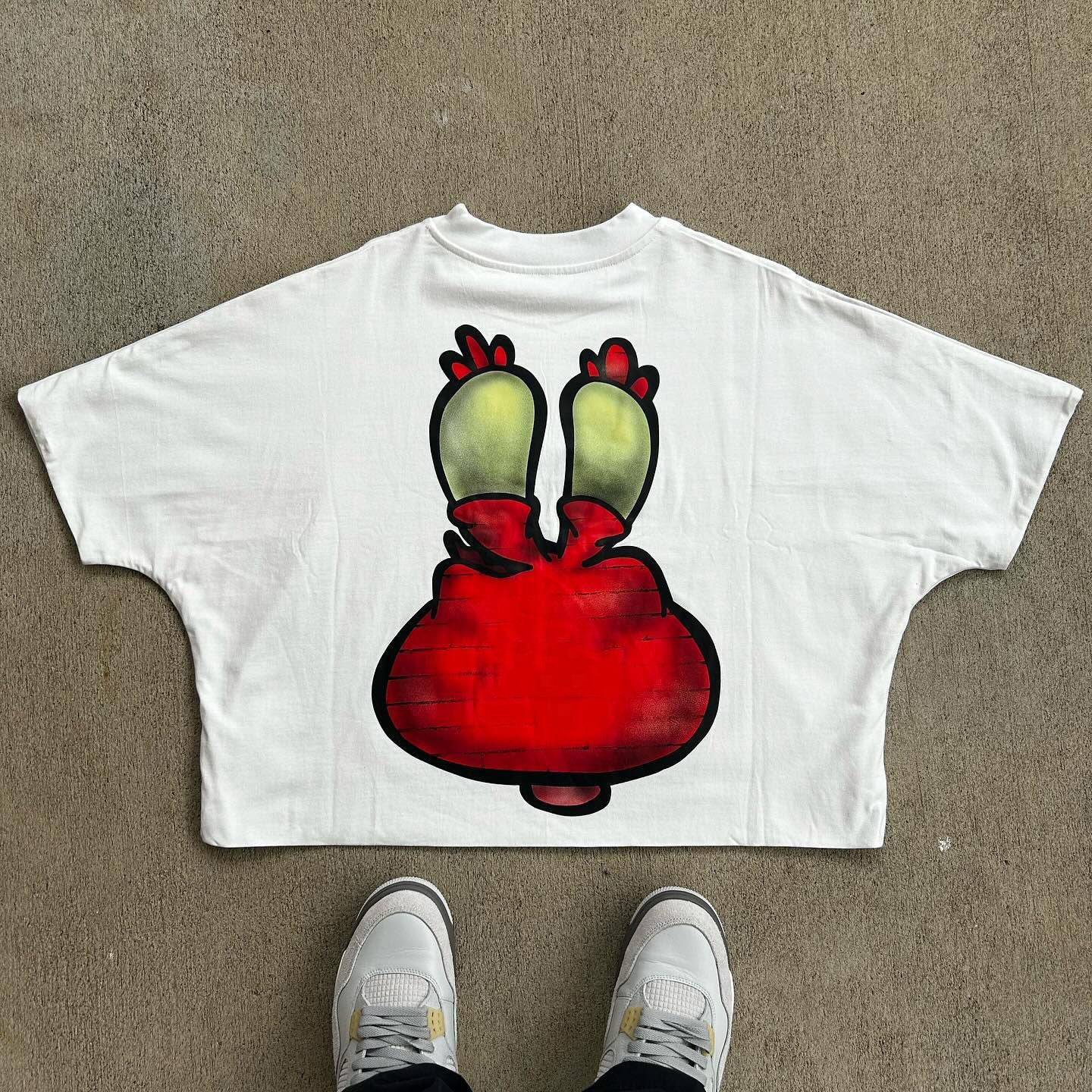 Cartoon Simple Print Short Sleeve T-Shirt