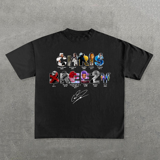 Chris Breezy Print Short Sleeve T-Shirt