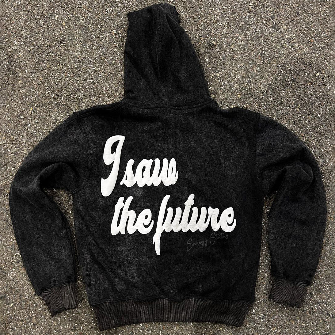 I Saw The Future Print Long Sleeve Zipper Hoodies