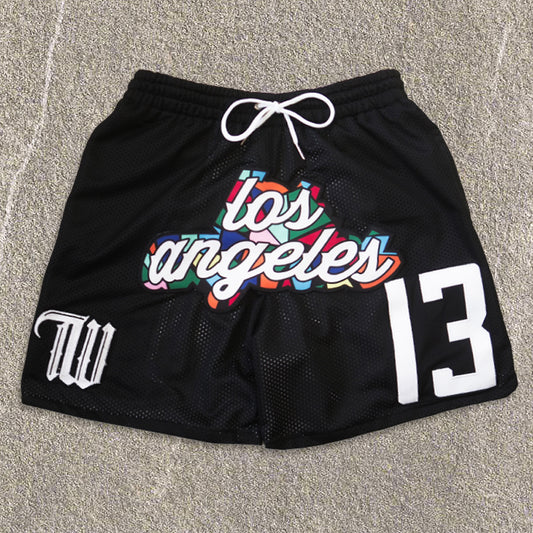 Double Face Los Angeles Street Basketball Mesh Shorts