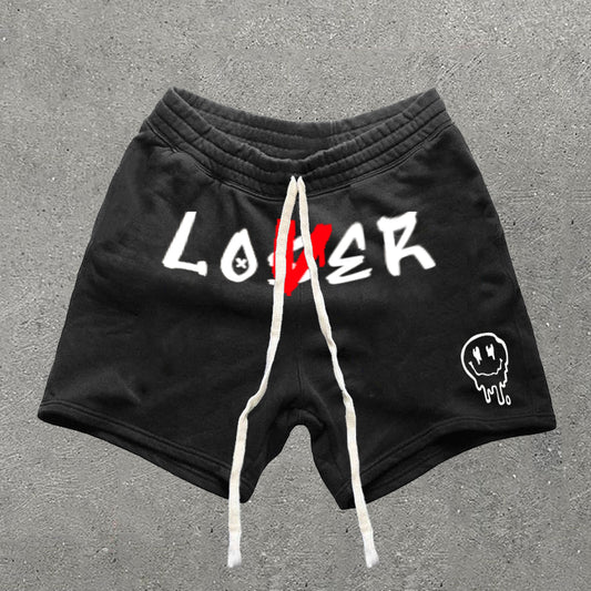 Casual Loser Or Lover Print Shorts