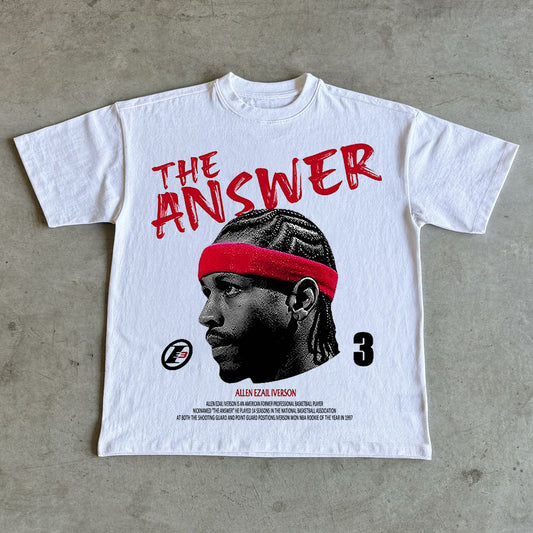 Character Portrait The Answer Print Short Sleeve T-Shirt