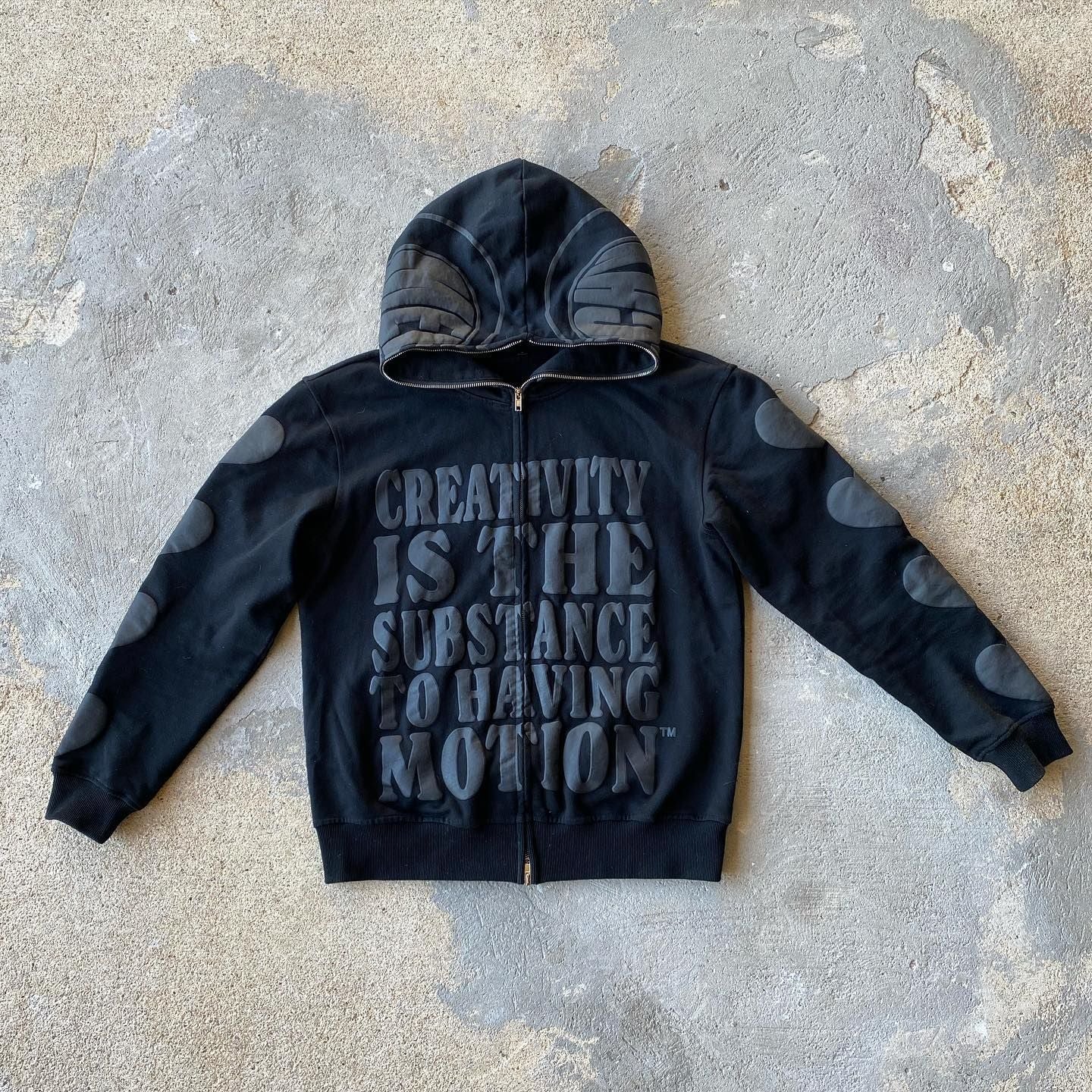 Personalized Trendy Letter Print Full Zip Print Hoodie