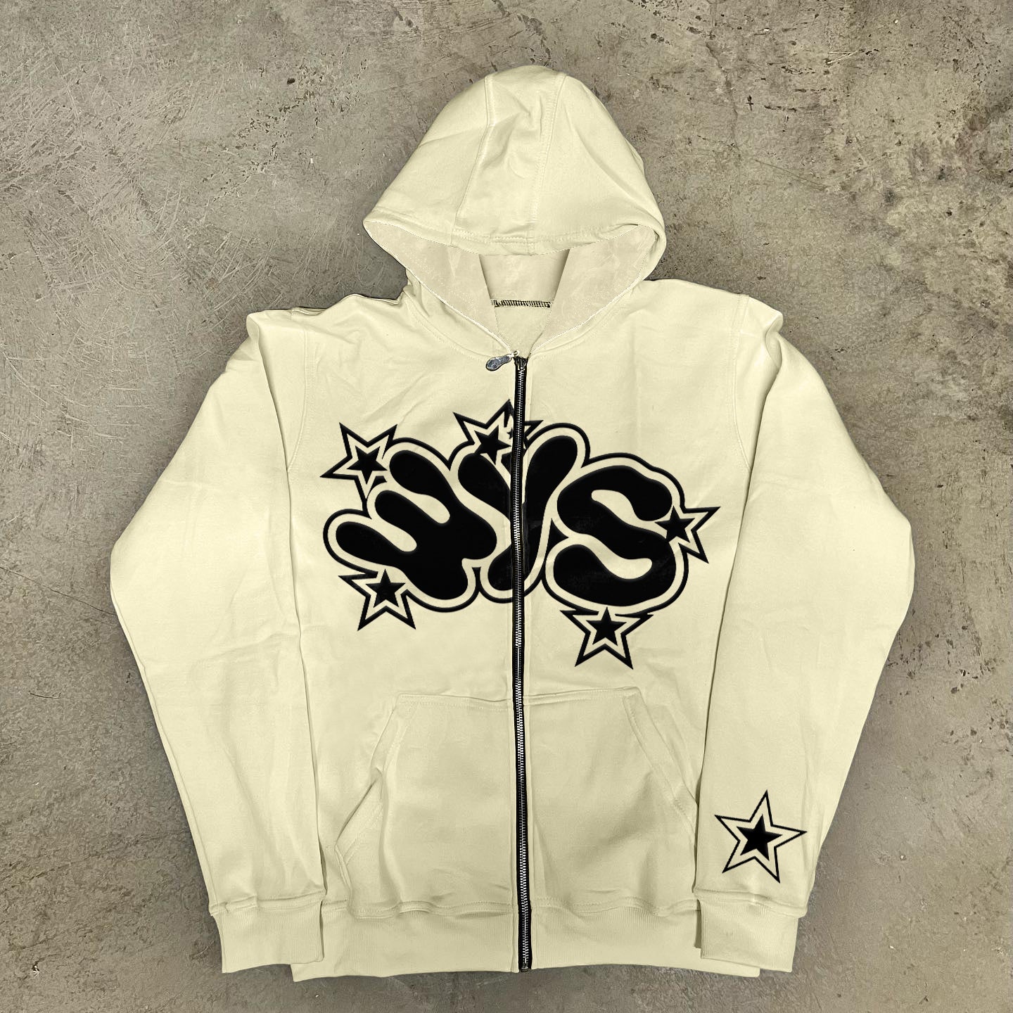 Stylish personalized printed zipper hoodie