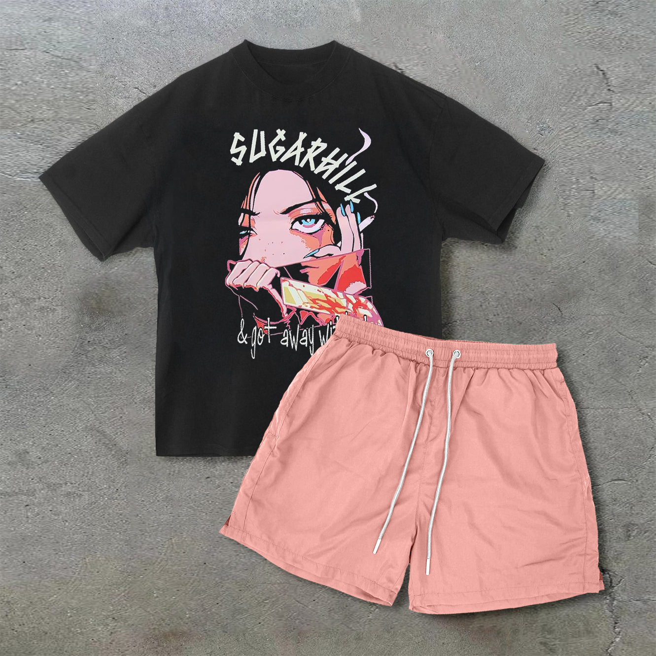 Cartoon Print Fashion Streetwear