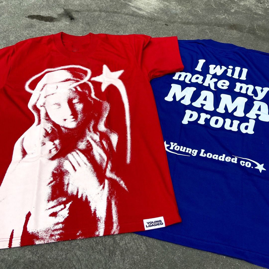 I Will Make My MAMA Proud Print Short Sleeve T-Shirt