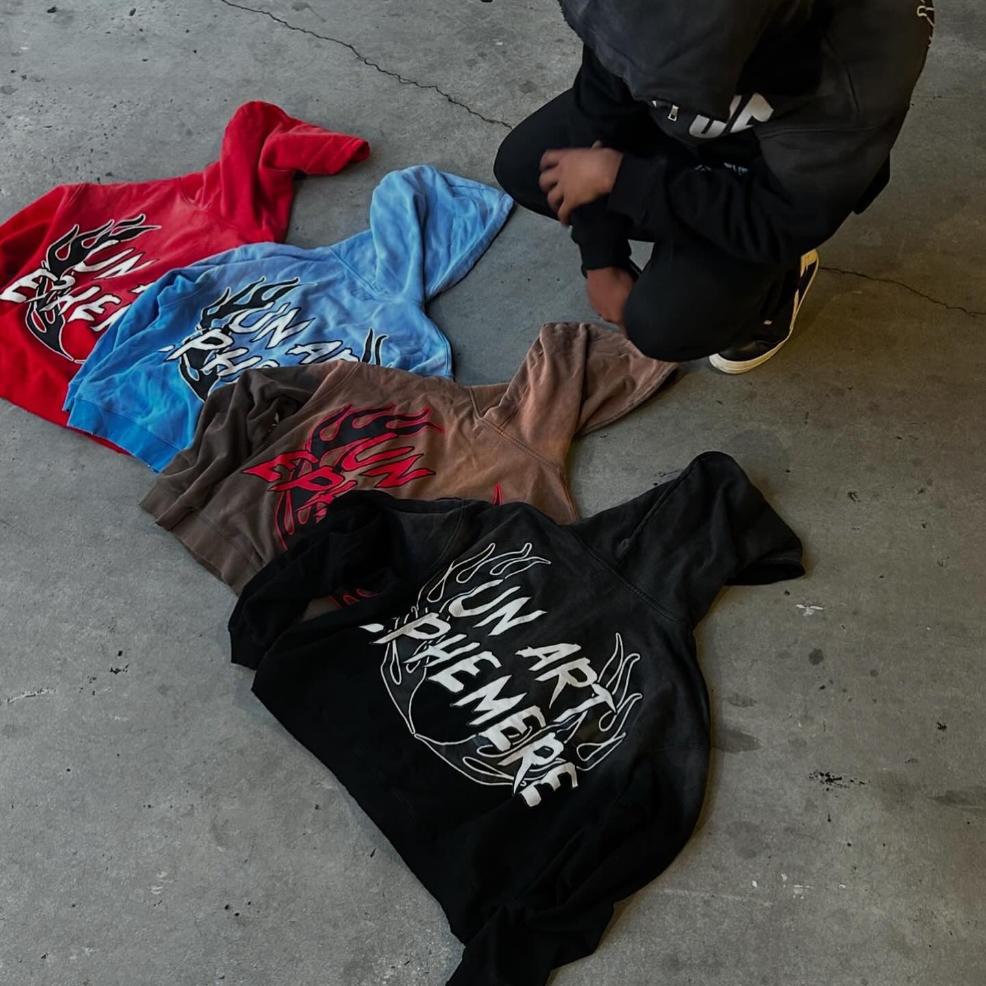 Gradient Vintage Wash Zip-Up Hoodie