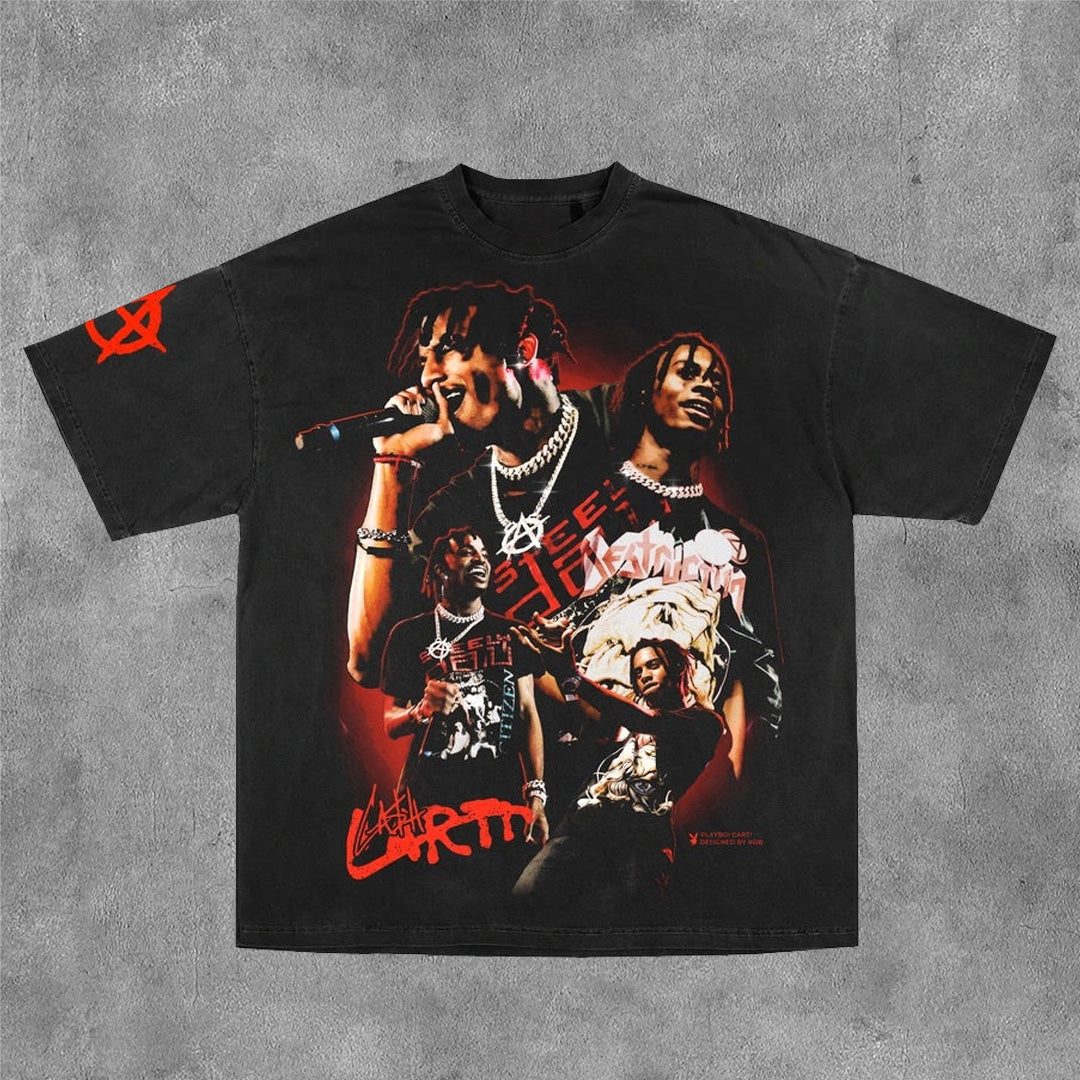 Playboi Carti Print Short Sleeve T-Shirt