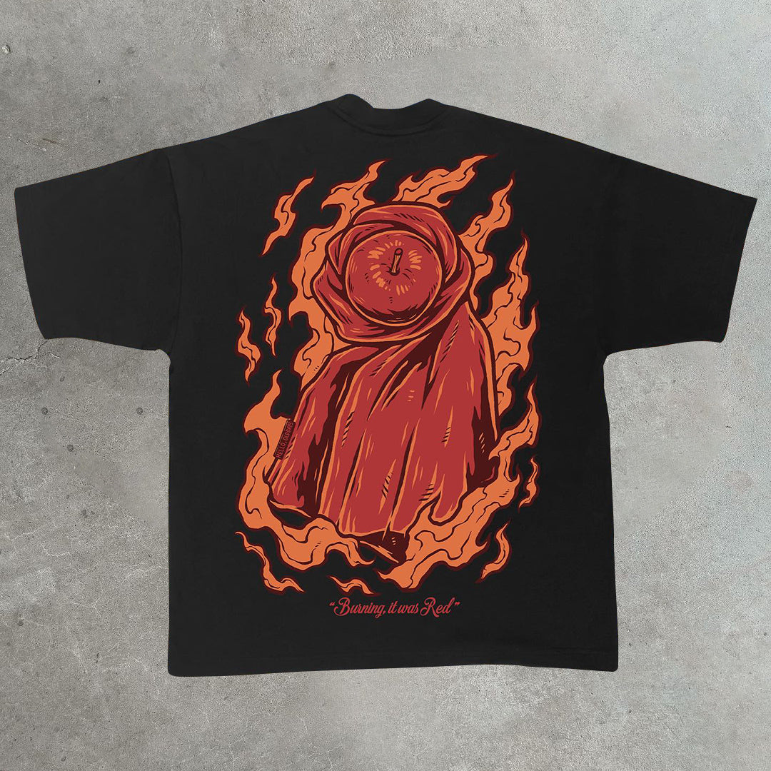 Burn my bed printed T-shirt