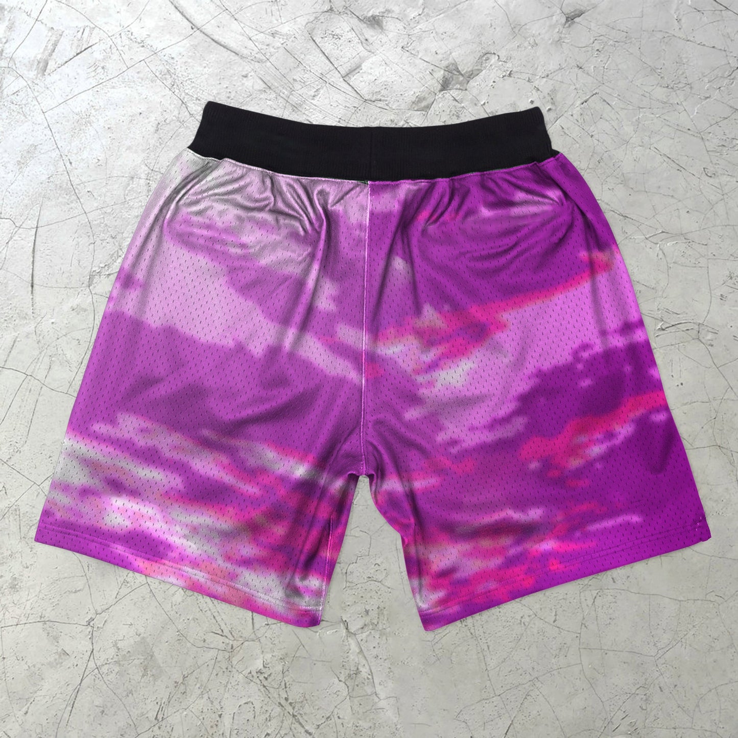 Bear Casual Tie-Dye Mesh Track Shorts