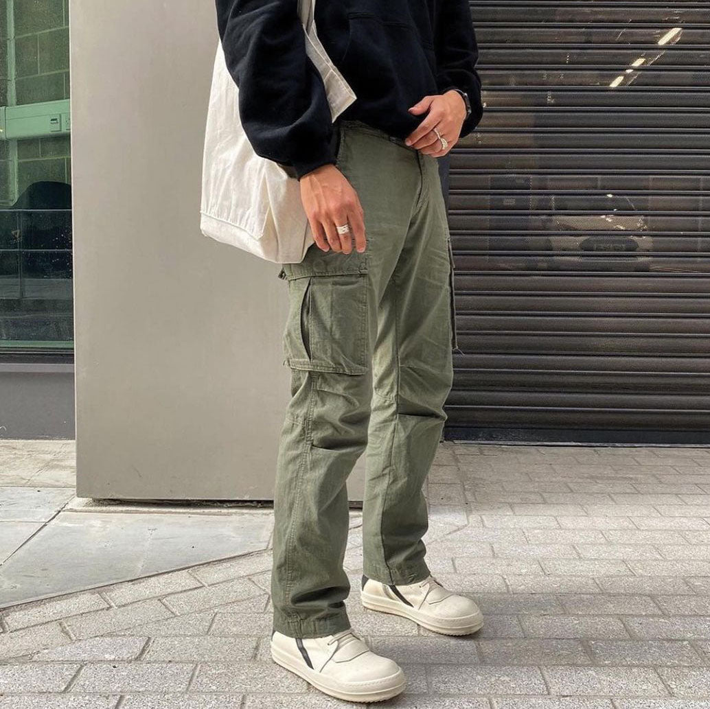 Street Pocket Cargo Pants Loose Straight Casual Pants