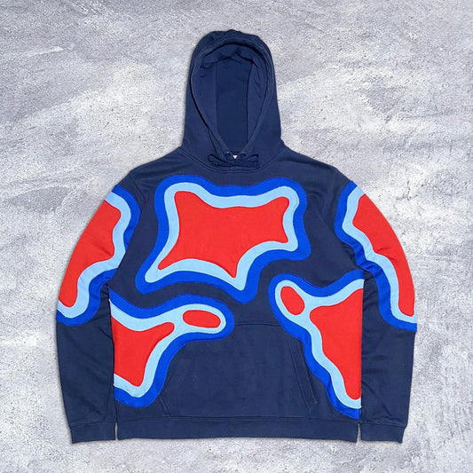 Color Block Vintage Hoodie