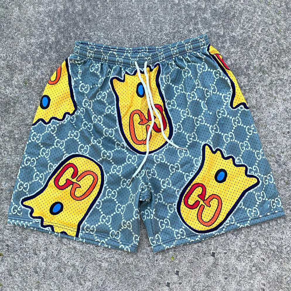 Tide brand print casual retro street shorts