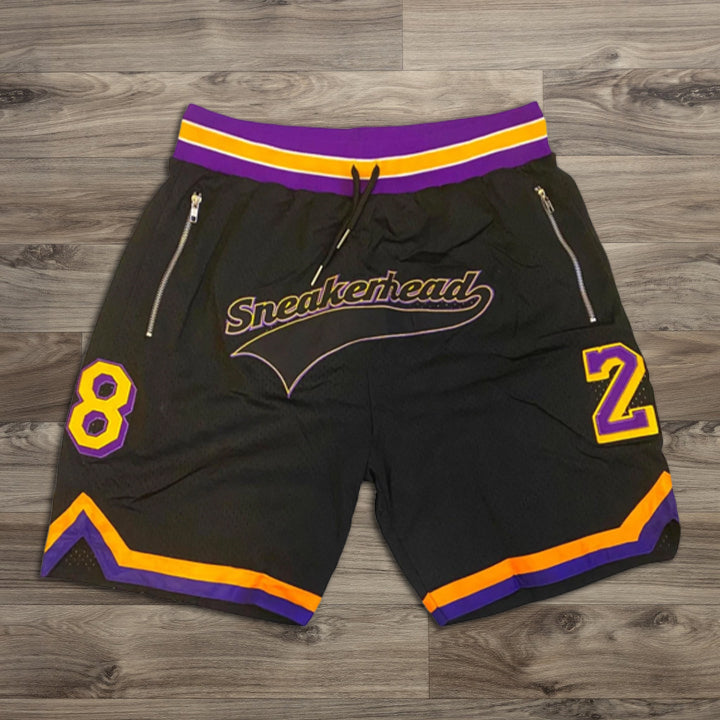 Printed Contrast Elastic Basketball Shorts