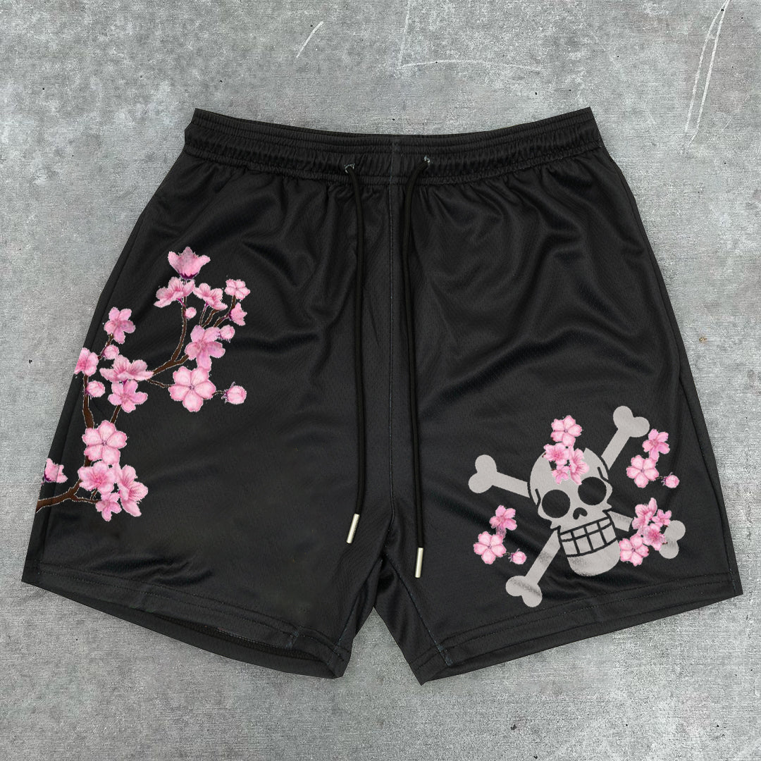 Art print retro casual trendy shorts