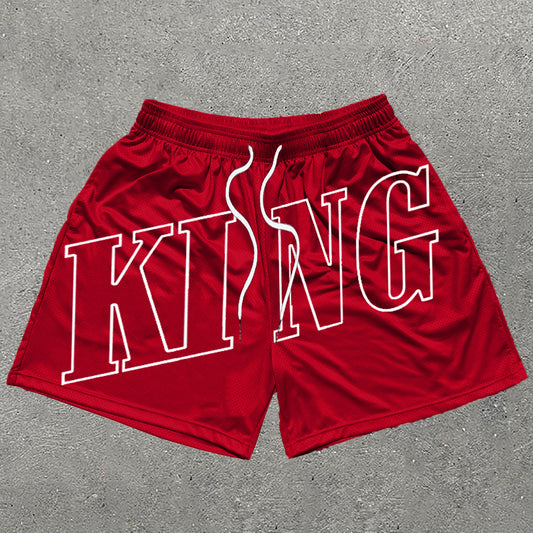 King Print Mesh Shorts