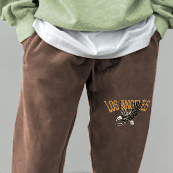 Eagle graphic print sweatpants