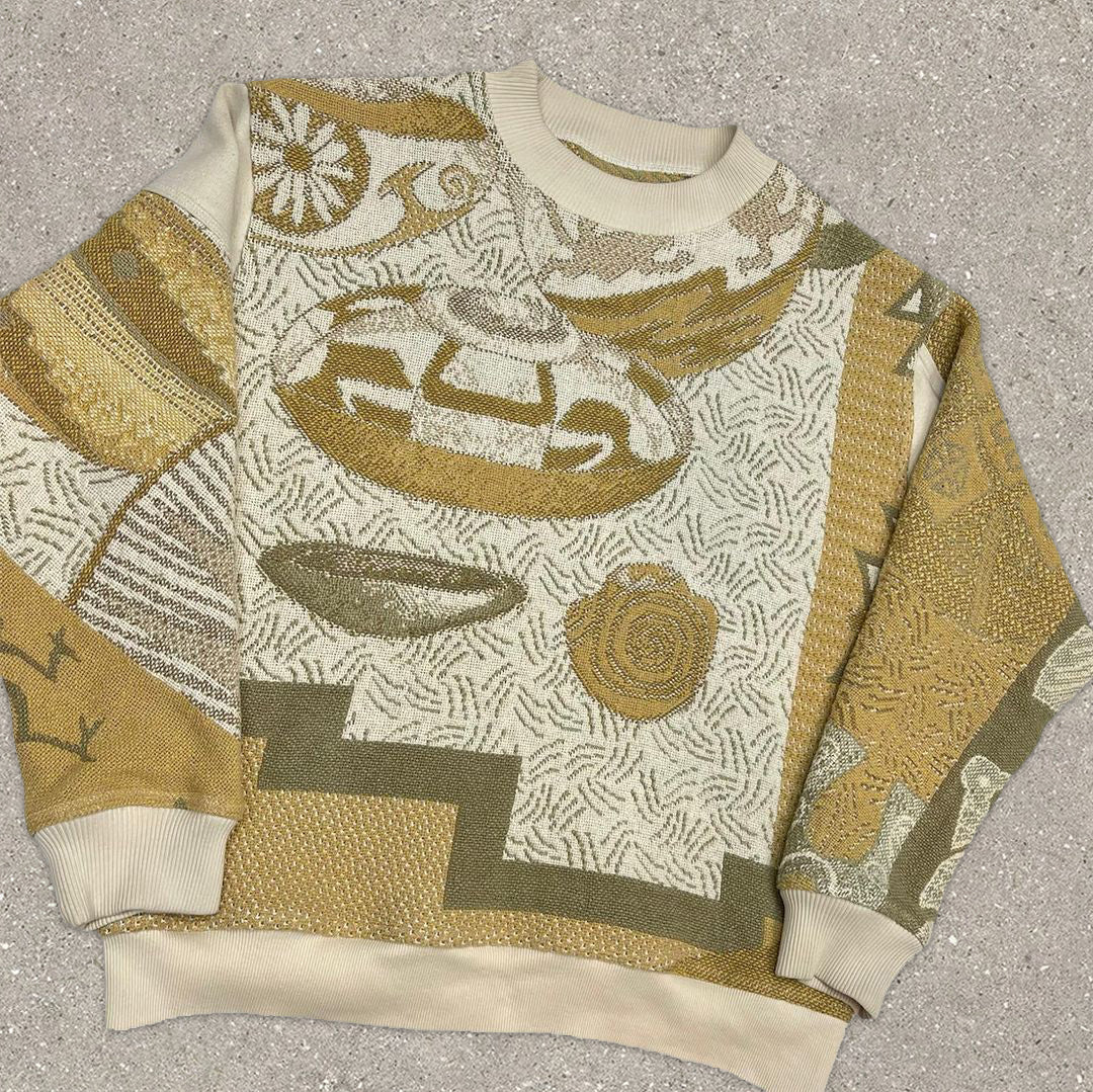 Vintage Print Casual Trendy Crew Neck Sweatshirt