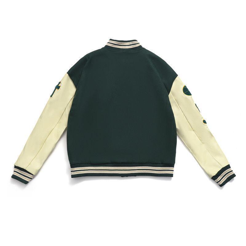 Letter embroidery baseball uniform street hip-hop loose design woolen jacket