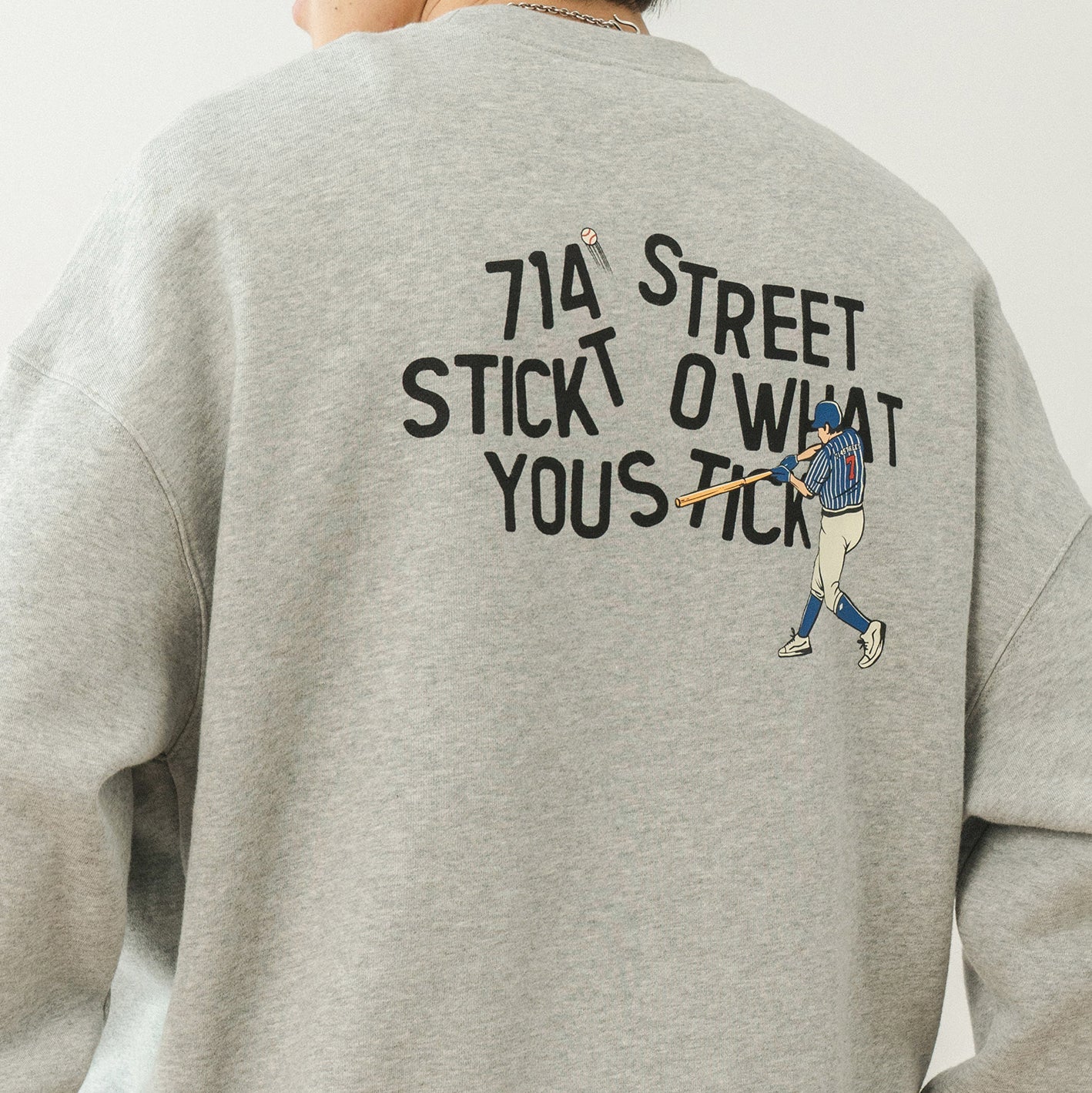 Just Trend Casual Street Print Crew Neck Sweatshirt