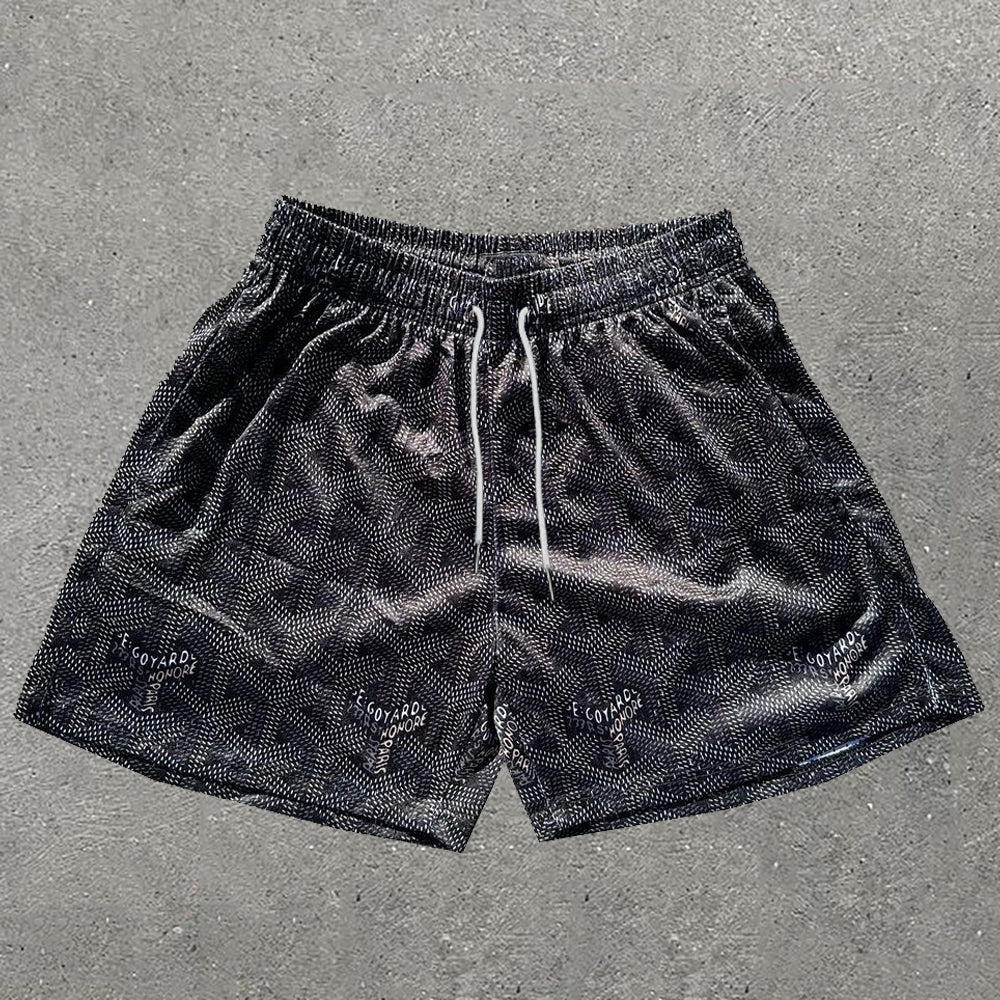 Casual Print Mesh Shorts