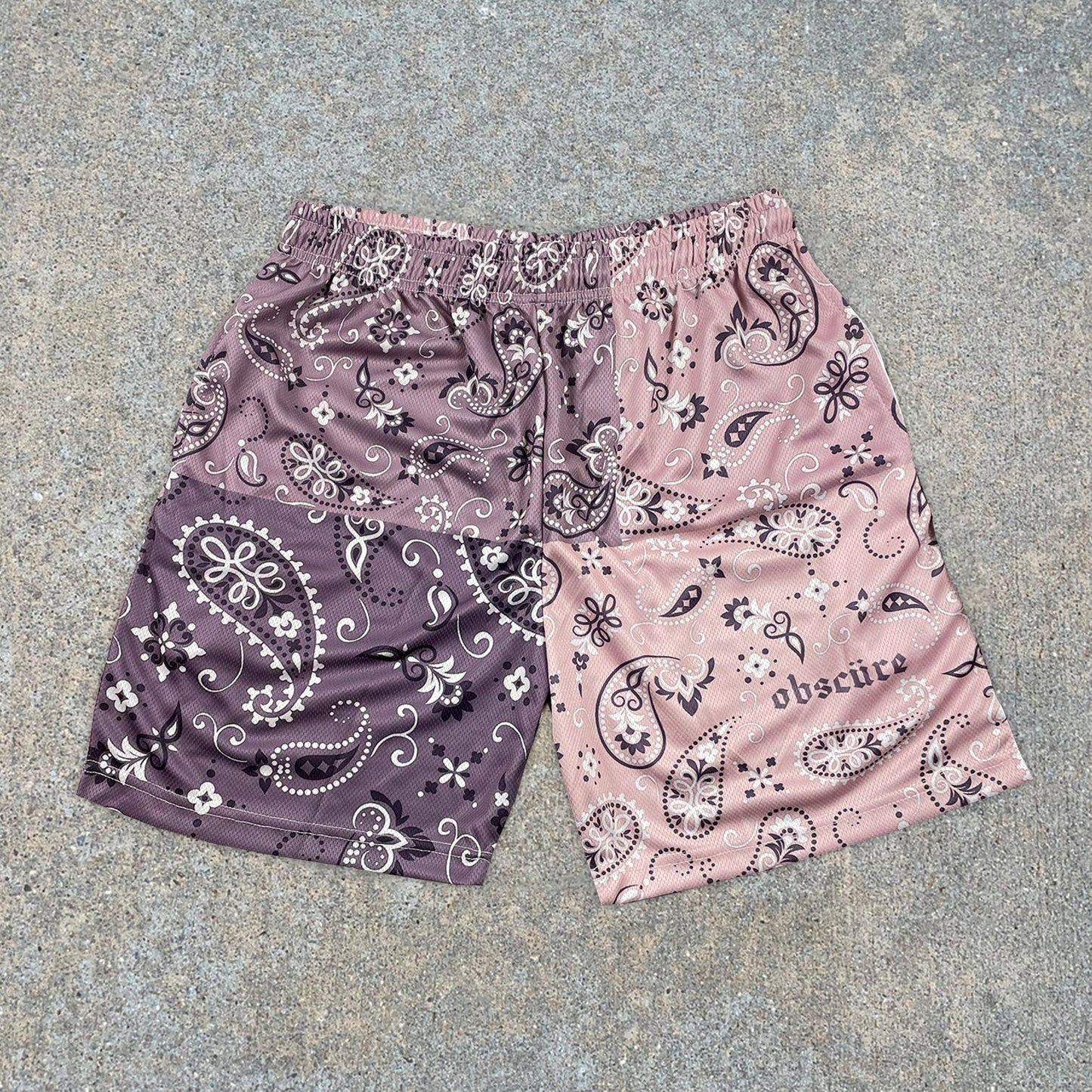 Fashion Retro Casual Street Style Colorblock Print Shorts