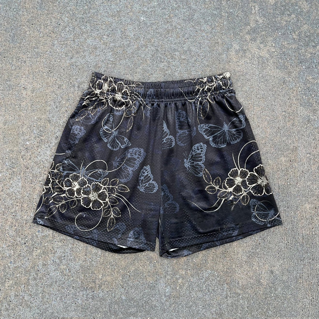 Retro Fashion Street Style Butterfly Print Casual Shorts