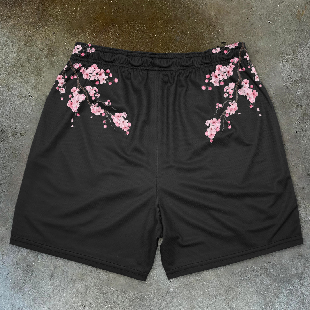 Retro Casual Sakura Fashion Street Shorts