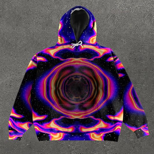 Casual Print Long Sleeve Hoodie