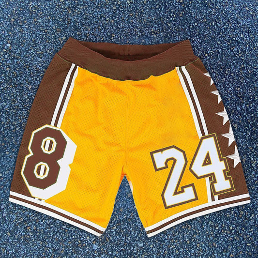 Contrast Panel Street Sports Basketball Shorts