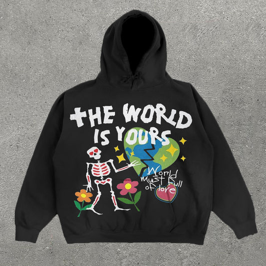 Fashion Print Long Sleeve Hoodie