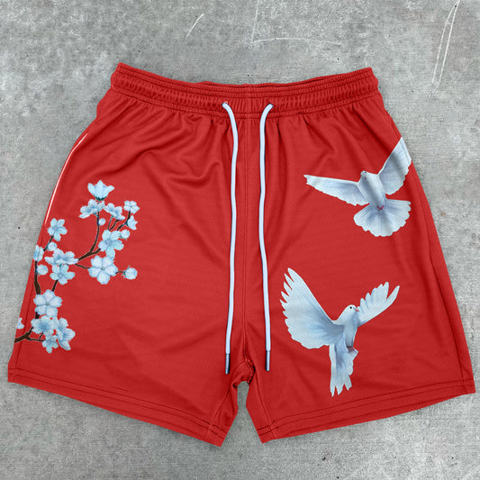 Trendy casual retro street fashion shorts