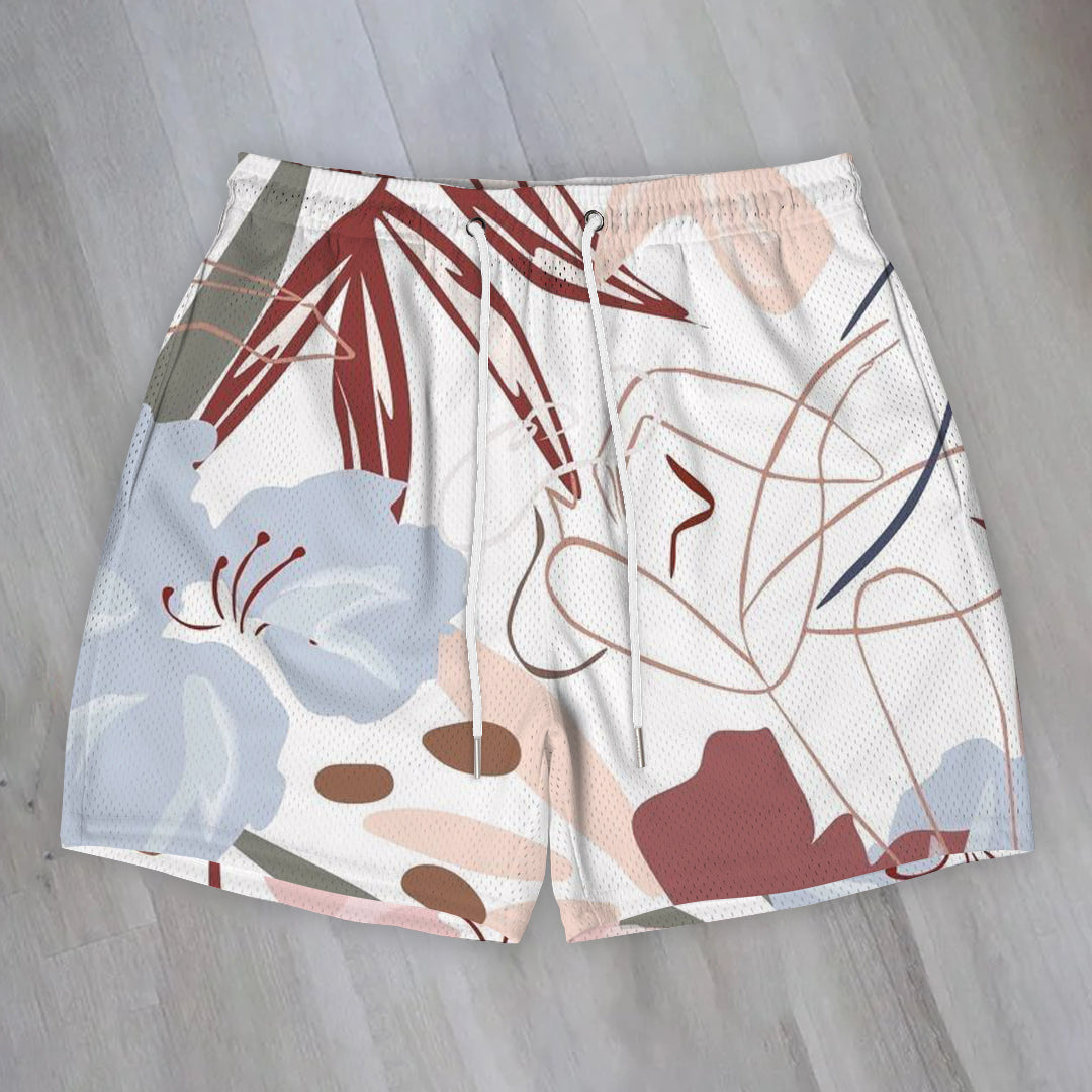 Stylish Casual Printed Mesh Track Shorts