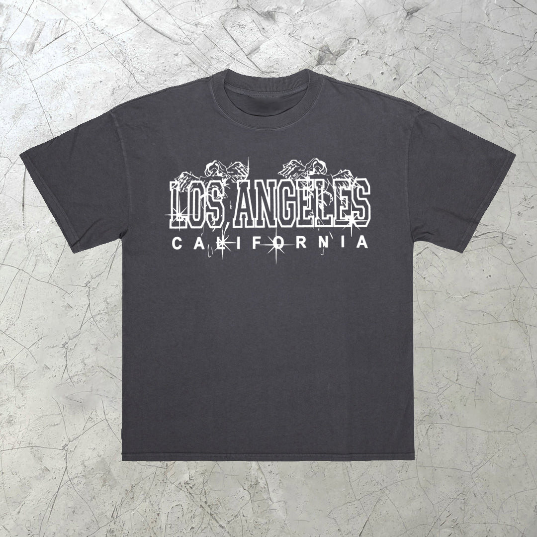 Fashion Print Los Angeles Short Sleeve T-Shirt