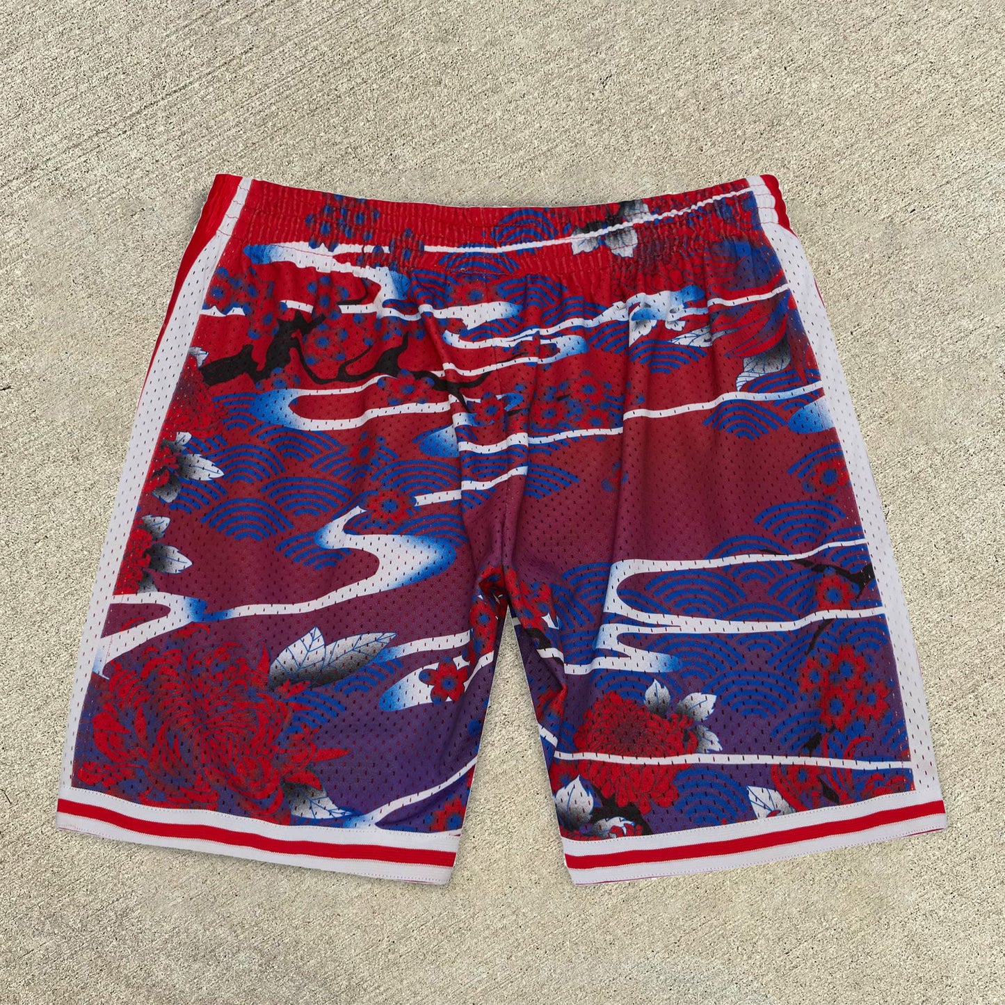 Tide brand retro art mesh shorts