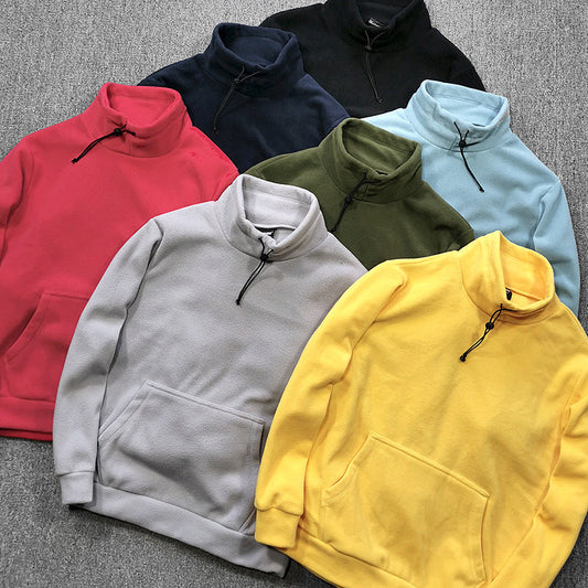 Double Warm Fleece Turtleneck Sweatshirt Casual Sweatshirts