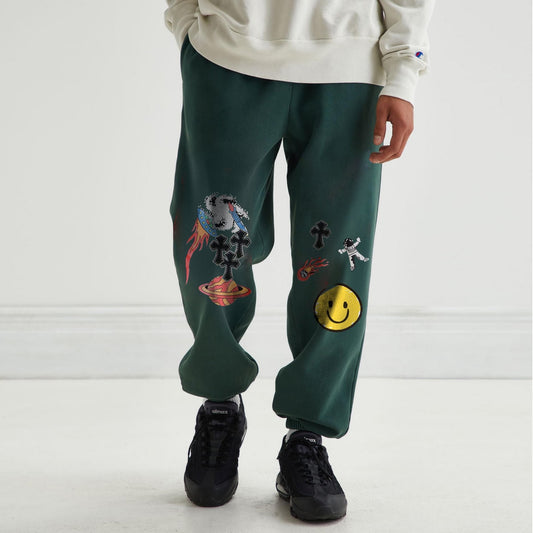 Fashion Universe Cross Hip Hop Print Street Casual Sweatpants