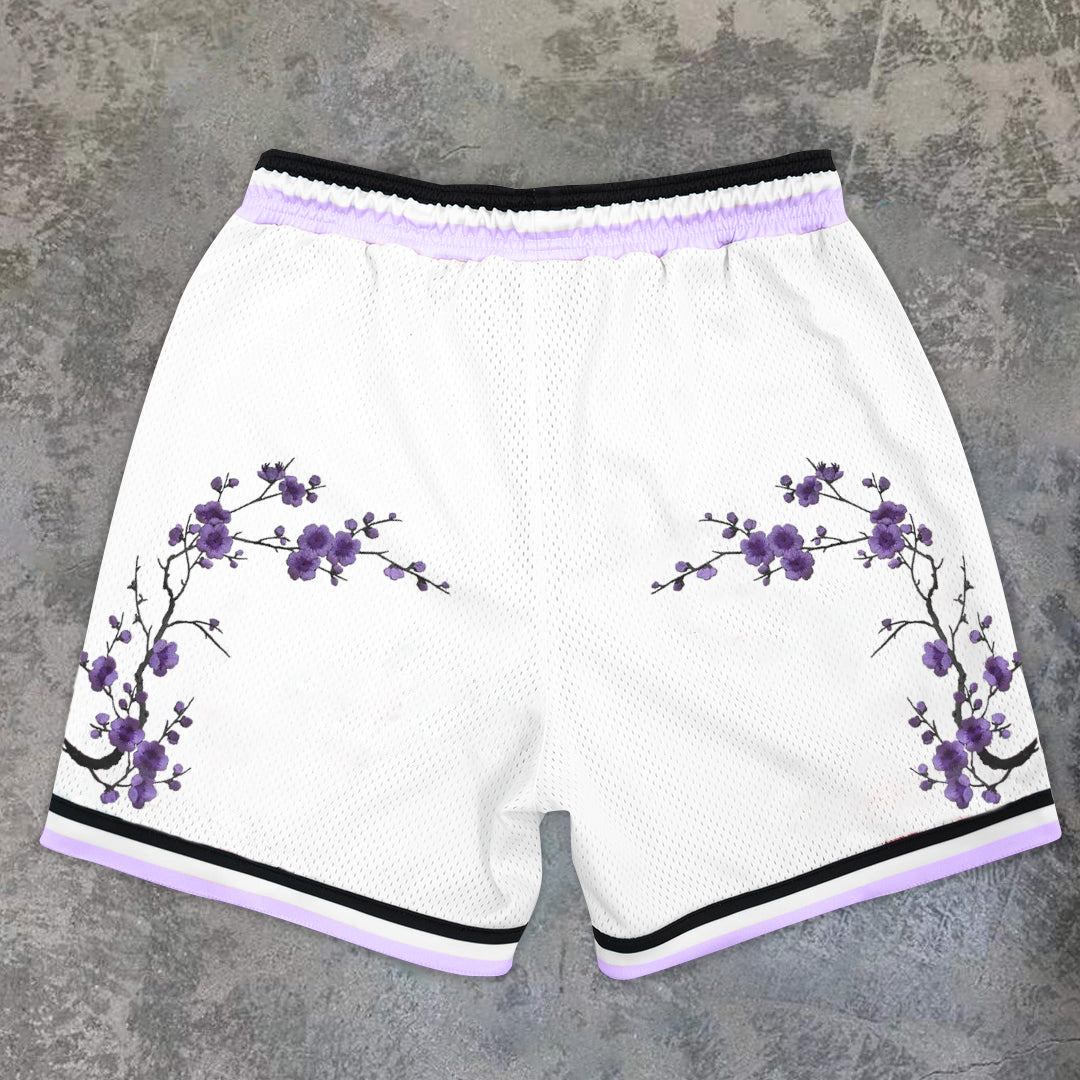 Contrasting Fashion Casual Art Print Shorts