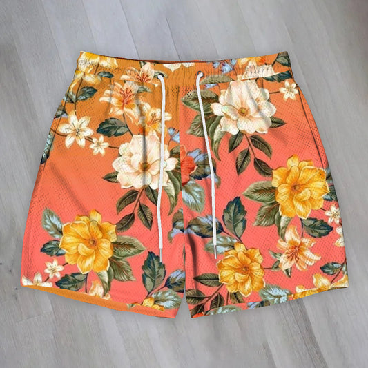 Fashion Resort Gradient Floral Shorts