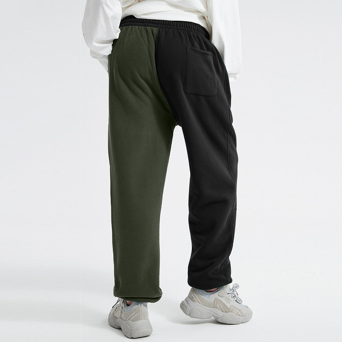 Retro Contrast Casual Plush Street Trousers