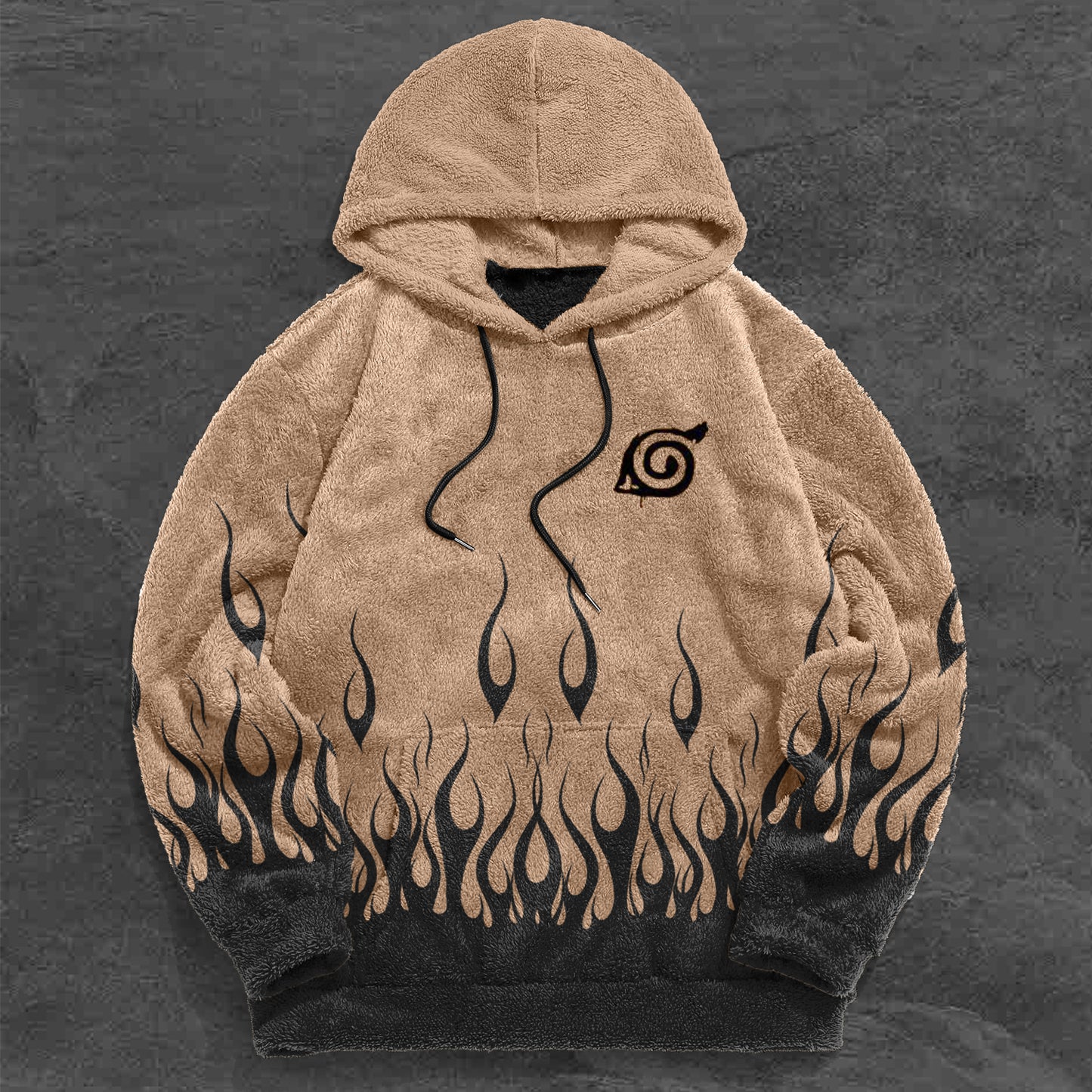 Retro Street Naruto Plush Hoodies