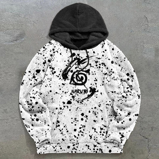 Retro Fashion Streetwear Plush Hoodies