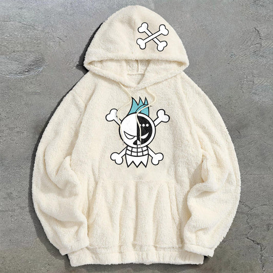 One Piece Graphic Vintage Plush Hoodie