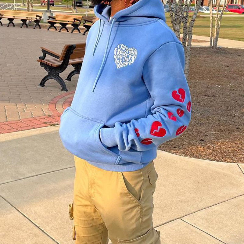 Heartbreak Embroidered Sweatshirt Blue