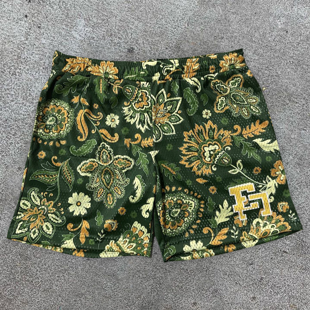 Trendy Paisley Vintage Print Shorts