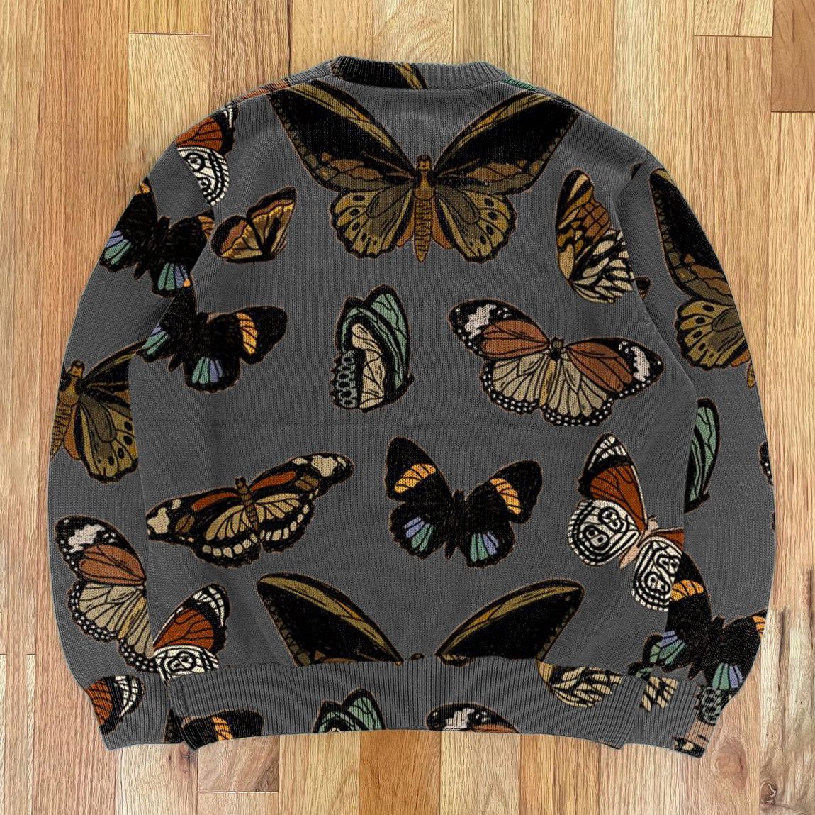 Vintage Butterfly Street Knit Sweater