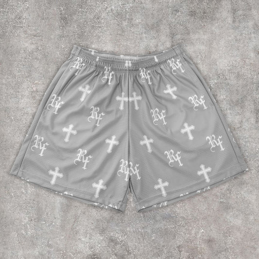 Fashion Printed Mesh Track Shorts