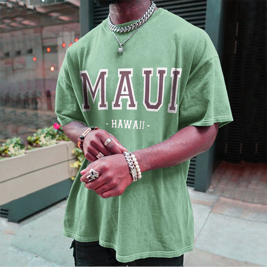 MAUI Graphic Print Short Sleeve T-Shirt