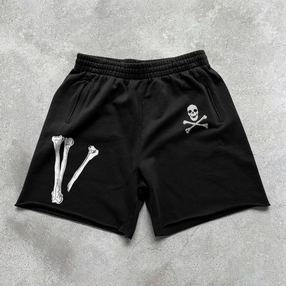 Skull Casual Print Chic Sports Shorts