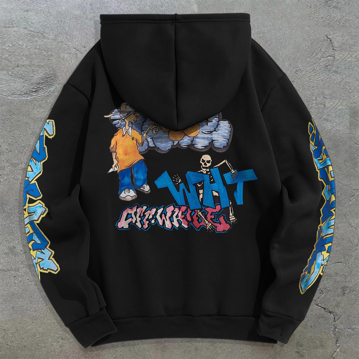 Retro Hip Hop Trendy Brand Print Hoodie